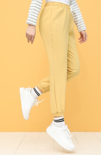 Joggers with Elastic waist 5172pnt-01 Saffron Color 5172PNT-01