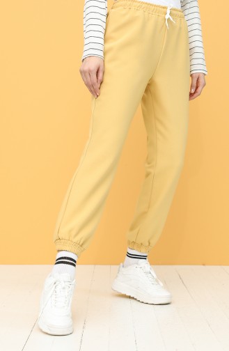 Joggers with Elastic waist 5172pnt-01 Saffron Color 5172PNT-01