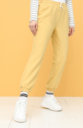 Joggers with Elastic waist 5172pnt-01 Saffron Color 5172PNT-01