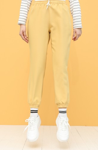 Joggers with Elastic waist 5172pnt-01 Saffron Color 5172PNT-01