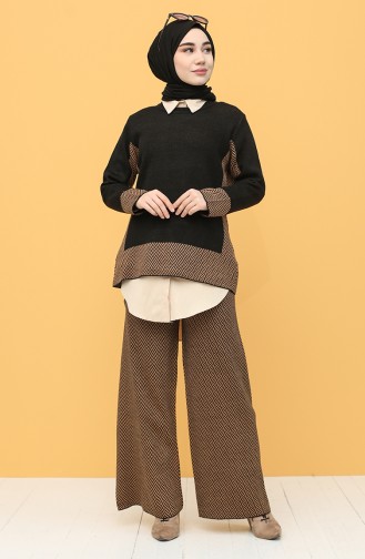 Knitwear Sweater Trousers Double Suit 5115-02 Black 5115-02