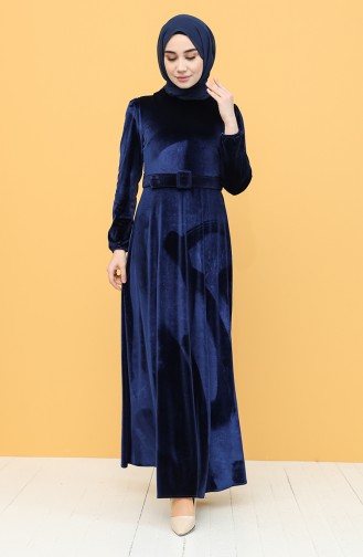 Belted Velvet Dress 3245-07 Parliament 3245-07