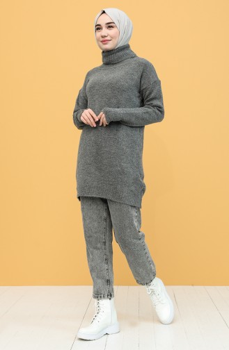 Dunkel-Grau Pullover 4585-07