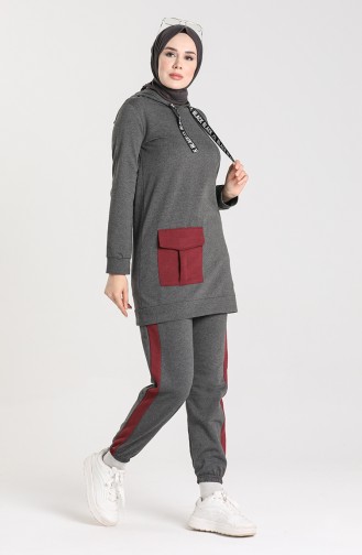 Hooded Pocket Track Suit 5087-05 Anthracite 5087-05