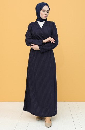 Side Tied Prayer Dress 1003-02 Navy Blue 1003-02