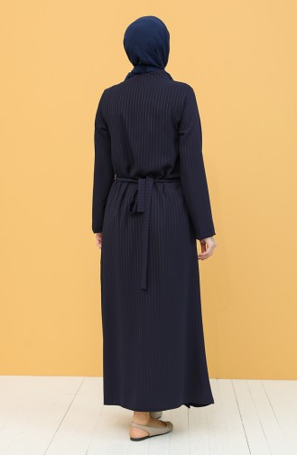 Side Tied Prayer Dress 1003-02 Navy Blue 1003-02