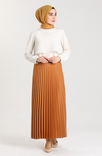 Tan Skirt 0126-01