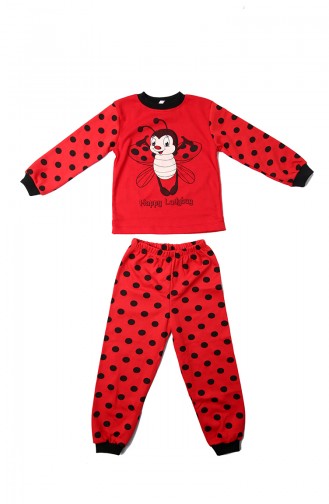 Ensemble de Pyjamas Bébé et Enfant Rouge 12500