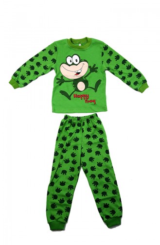 Ensemble de Pyjamas Bébé et Enfant Vert 12502