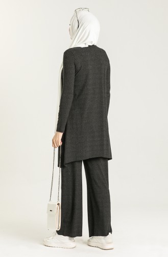 Ribbed Tunic Trousers Double Suit 5350-04 Black 5350-04