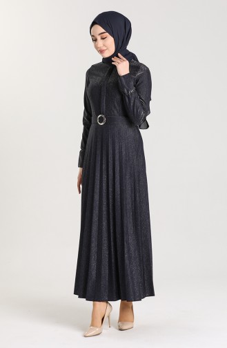 Dunkelblau Hijab Kleider 5230-02