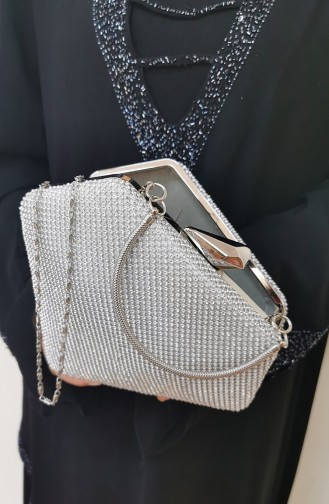 Silver Gray Portfolio Hand Bag 779113-208