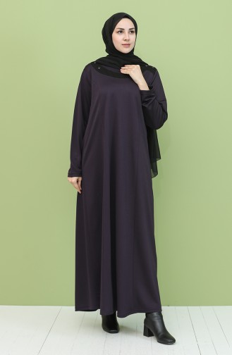 Plum Hijab Dress 4744-07