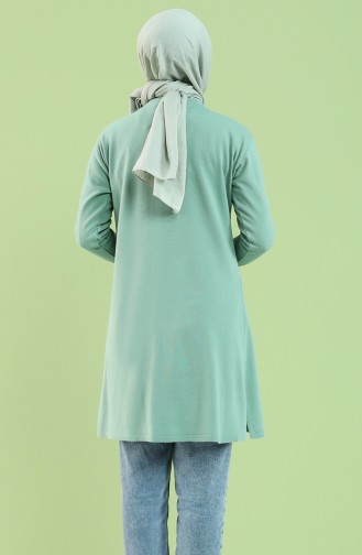 Knitwear Tunic with Gathered Front 55234-09 Sea Green 55234-09