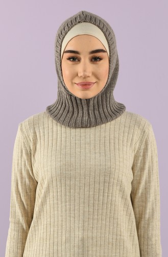 Triko Örme Pratik Eşarp 12022-07 Koyu Bej