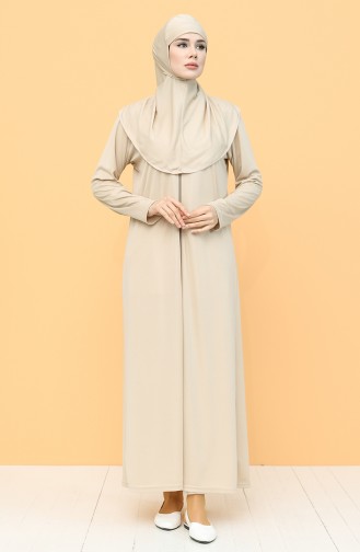 Sefamerve Namaz Elbisesi 3003-02 Bej