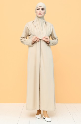Sefamerve Namaz Elbisesi 3003-02 Bej