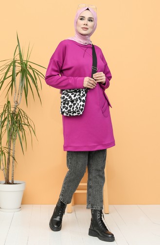 Tunic with Pockets 8291-01 Fuchsia 8291-01