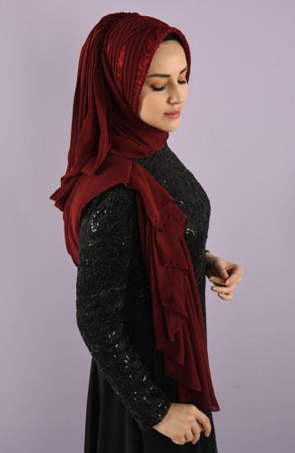 Claret red Ready to wear Turban 007-03