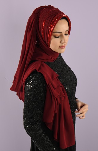 Claret red Ready to wear Turban 008-03