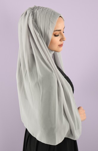 Üç Drape Büzgülü Duvak 004-03 Gri