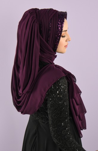 Purple Ready to wear Turban 008-04