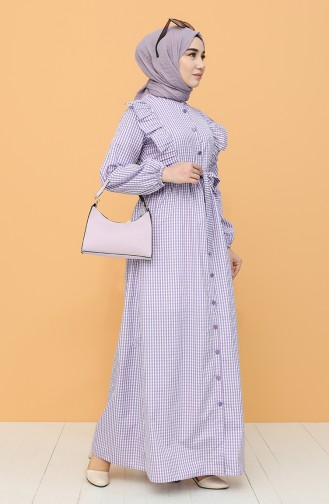 Violet Hijab Dress 4350-04