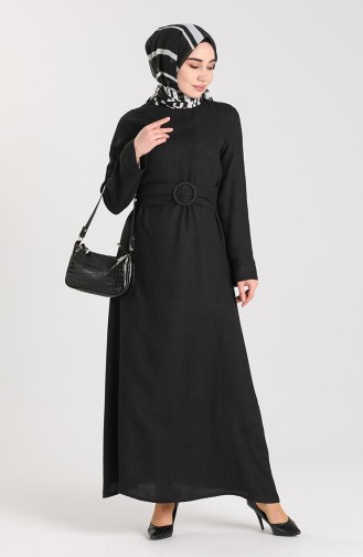 Black Hijab Dress 20920-01