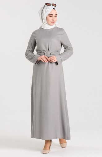 Gray Hijab Dress 20920-03