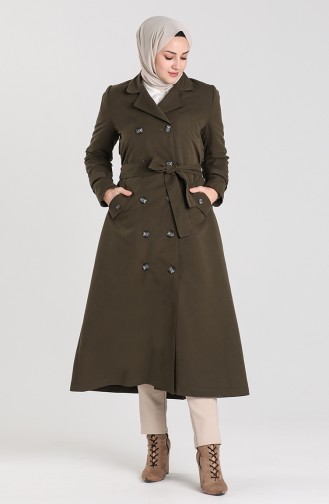 Khaki Trench Coats Models 4596-02