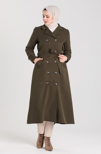 Khaki Trench Coats Models 4596-02