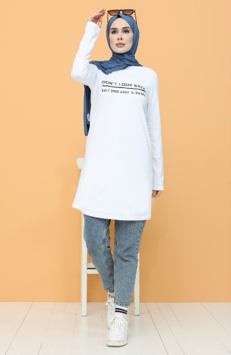 Printed Tunic 6006-03 white 6006-03