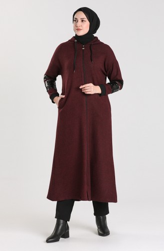 Payetli Kaşe Kap 9354-03 Bordo