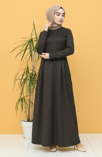 Robe Hijab Couleur Brun 3246-02