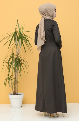 Brown Hijab Dress 3246-02