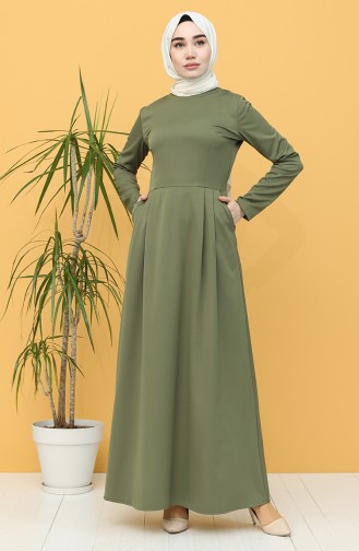 Khaki İslamitische Jurk 3246-03