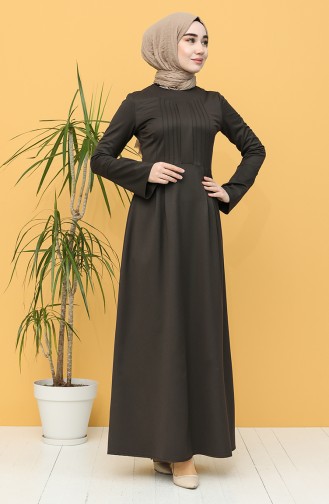 Brown Hijab Dress 3251-01