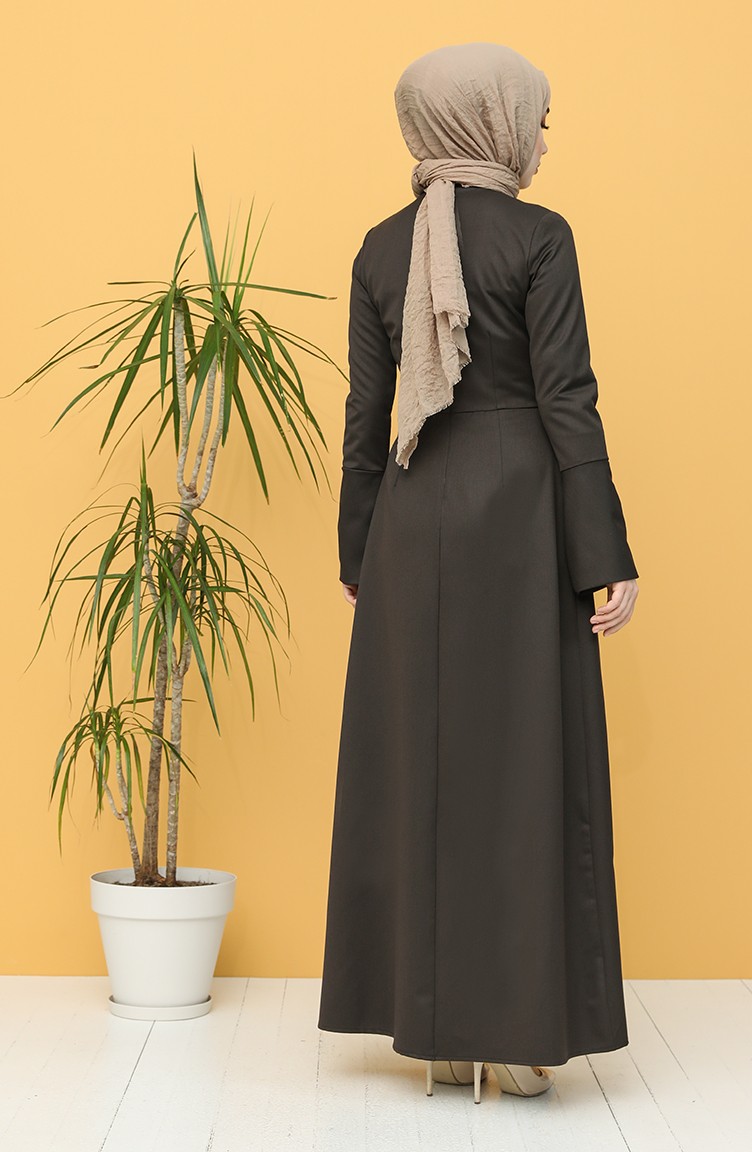 Brown Hijab Dress 325101 Sefamerve