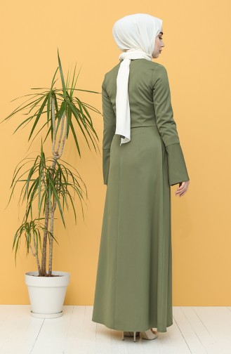 Khaki İslamitische Jurk 3251-02