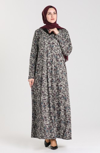 Turquoise Hijab Dress 0415-04