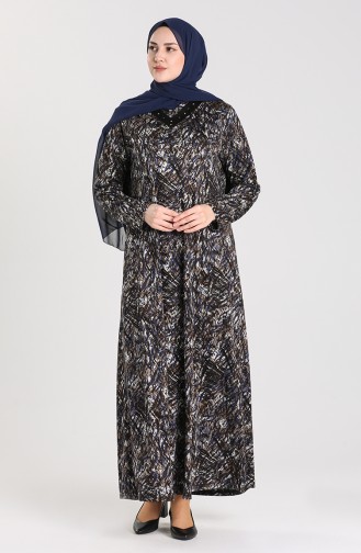 Robe Hijab Bleu Marine 0416-01