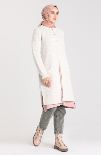 Triko Cepli Tunik 10217-05 Krem