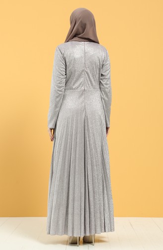 Beige-Rose Hijab-Abendkleider 3306-01