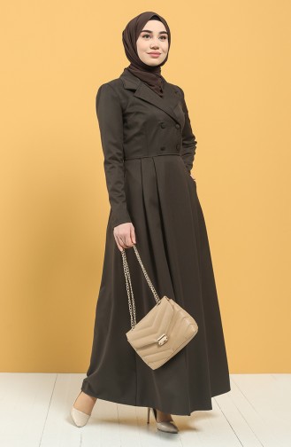 Brown Hijab Dress 3245-01