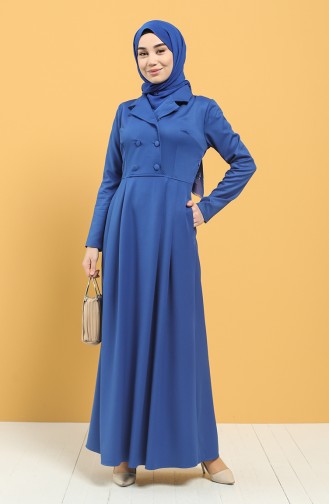 Saxon blue İslamitische Jurk 3245-02