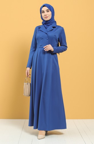 Saxe Hijab Dress 3245-02