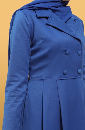 Saks-Blau Hijab Kleider 3245-02