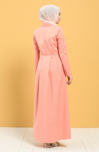 Salmon Hijab Dress 3245-03