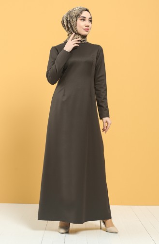 Brown Hijab Dress 3248-01