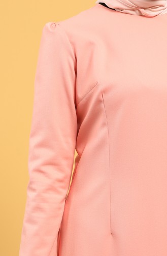 Lachsrosa Hijab Kleider 3248-02